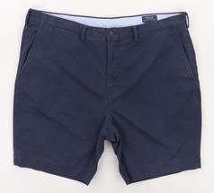 Polo Ralph Lauren Shorts Mens 42 X 9 Navy Blue Stretch Classic Fit Cotto... - £28.21 GBP