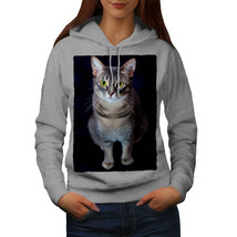 Wellcoda Cat Photo Cute Animal Womens Hoodie, Food Casual Hooded Sweatshirt - £29.05 GBP