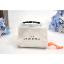 Alexis Bittar Steel Blue Lucite Soft Square Skinny Bangle Bracelet NWT - $123.26