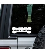 MHDStickerCo I Love My Afgan Hound Dog Bone Vinyl Decal Sticker Custom T... - £4.47 GBP