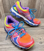ASICS Gel Nimbus 14 Lite Brite Colorful Running Shoes T291N Womens US 9.5 - £15.62 GBP