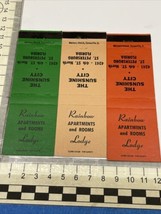 Lot Of 3 Matchbook Covers  Rainbow Apartments and Rooms  ST Petersburg, FL  gmg - £11.79 GBP