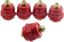 Busbar Insulator 5PCS Red Resin SM-25 M6 Polyester Standoff Insulators with Scre - £10.72 GBP