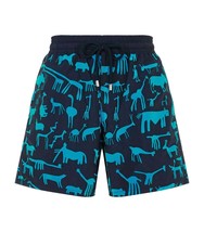 NWT VILEBREQUIN XL (34-36) Moorea swim trunks men&#39;s swimsuit shorts navy flocked - £127.76 GBP