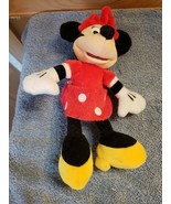 Disney Minnie Mouse 10&quot; Plush Doll Red Dress Polka Dots by Just Play FS - £7.79 GBP