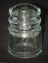 Old Vintage Hemingray 19 57 T.S Clear Glass Phone Telegraph Insulator To... - $276.61 MXN