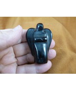(Y-ANG-102) Black Onyx Guardian Angel Gemstone gem figurine I love my an... - $624.68 MXN