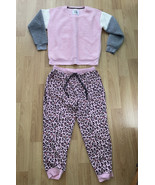 Muk Luks Pajama Set 2-Piece Size:Large Pink Gray Camo Ultra Soft Warm Pl... - $317.22 MXN