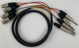 4 Channel 1/4&quot; Mono Jack Male to Neutrik XLR 3 pin Female Snake Cable 50&quot; - $24.74