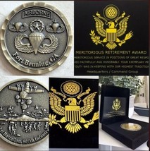 US Army Special Forces Airborne Challenge Coin Retirement Award - £37.32 GBP