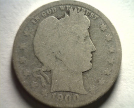 1900 Barber Quarter Dollar About Good / Good AG/G Nice Original Coin Bobs Coins - $10.00