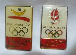 Set of Coca-Cola 1992 Barcelona and Albertville Olympics lapel pins - £4.86 GBP