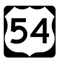 US Route 54 Sticker R1915 Highway Sign Road Sign - $1.45+