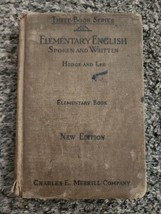 Elementary English Spoken And Written Elementary 1926 Charles Merrill Company - £13.59 GBP