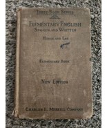 Elementary English Spoken And Written Elementary 1926 Charles Merrill Co... - £13.07 GBP