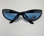 Kiss Womens Classic Black Blue Lens Cat Eye Sunglasses Hand Polished Frames - £8.08 GBP