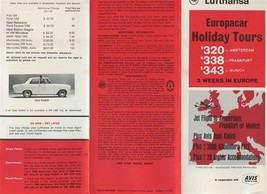 Lufthansa / Avis Ticket Jacket &amp; 2 Tickets &amp; Reservation Advice 1968 - $21.78