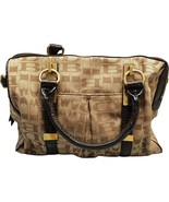 Dana Buchman Monogram Purse Womens Brown Canvas Double Handle Inner Pocket - $517.40 MXN