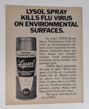 vintage 1971 Lysol spray can PRINT AD black and white advertisement - $9.89