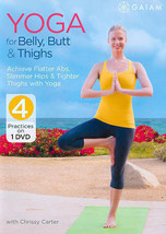 Yoga for Belly Butt Thighs w/ Chrissy Carter DVD Fitness Training Exerci... - $120.04 MXN