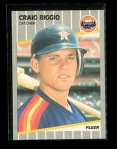 Vintage 1989 FLEER Baseball Trading Card #353 CRAIG BIGGIO Houston Astros - £7.88 GBP