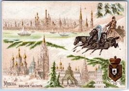 Antique Trade Card Moscow Russia Inhabitant Vignette N4 - £27.90 GBP