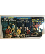 The Hardy Boys Books Lot Of 3 Viking Symbol Mystery, While The Clock Tic... - £10.11 GBP