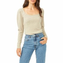 Msrp $69 1.State Chino Heather Women&#39;s Puff Sleeve Keyhole Top Medium Defect - £18.23 GBP