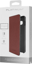 NEW Platinum Genuine Leather Folio Wallet Case for Samsung Galaxy S10+PLUS Brown - $9.85
