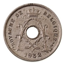 1932 Belgium 5 Centimes Coin in About Uncirculated Condition, KM# 66 - $163.35