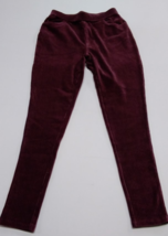 Denim &amp; Co. Pull-on Stretch Knit Cord Leggings (Deep Burgundy, XS) A227290 - £11.31 GBP