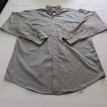 George Long Sleeve Button Up Men&#39;s Cotton Poplin Gray Shirt Size 15 1/2 ... - $10.39
