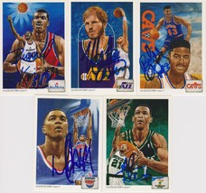 NBA Legends Signed Lot of (5) Trading Cards - King, Coleman, Dougherty - £31.38 GBP