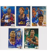 NBA Legends Signed Lot of (5) Trading Cards - King, Coleman, Dougherty - £31.96 GBP