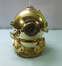 Brass Mark V Divers Helmet US Navy Deep Water 18&quot; Diving Helmet Reproduc... - $5,639.81 MXN