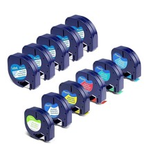 5 Pack White+ 6 Pack Color Compatible With Dymo 12Mm Letratag Label Tape Refills - £43.14 GBP