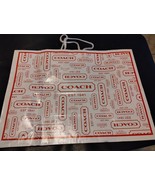 2011 Coach White With Red Lettering Handle Paper Bags 12x16&quot; - $12.86
