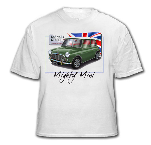 MINI T SHIRT - Personalised with your car Austin Mini Morris Mini - £24.82 GBP