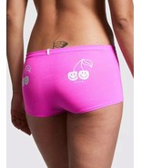 VS pink cotton logo boyshort Panty L Cherry Bum Logo victoria secret hot... - €12,75 EUR
