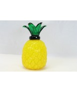 Yellow Pineapple Hand Blown Glass Art Paperweight 6&quot; x 3.5&quot; Diameter TiK... - $241.95 MXN