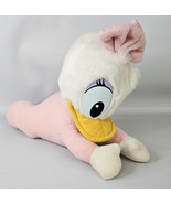 Disney Baby Daisy Duck Plush Stuffed Animal Pink Terrycloth Vintage 1984... - $32.62