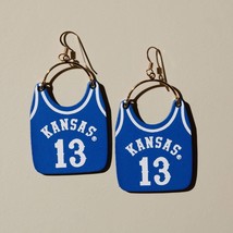 Nickel &amp; Suede x Cherry - KU #13 Jersey Earrings - $44.10