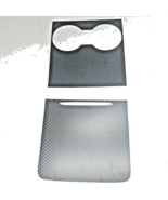 For 2021 2022 Tesla Model 3 2pc Matte Carbon Fiber Center Console Cover ... - $64.28 CAD