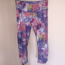 Gorgeous Calia By Carrie Underwood Floral Capri Rouched Bottom Leggings Sz Med - £35.05 GBP