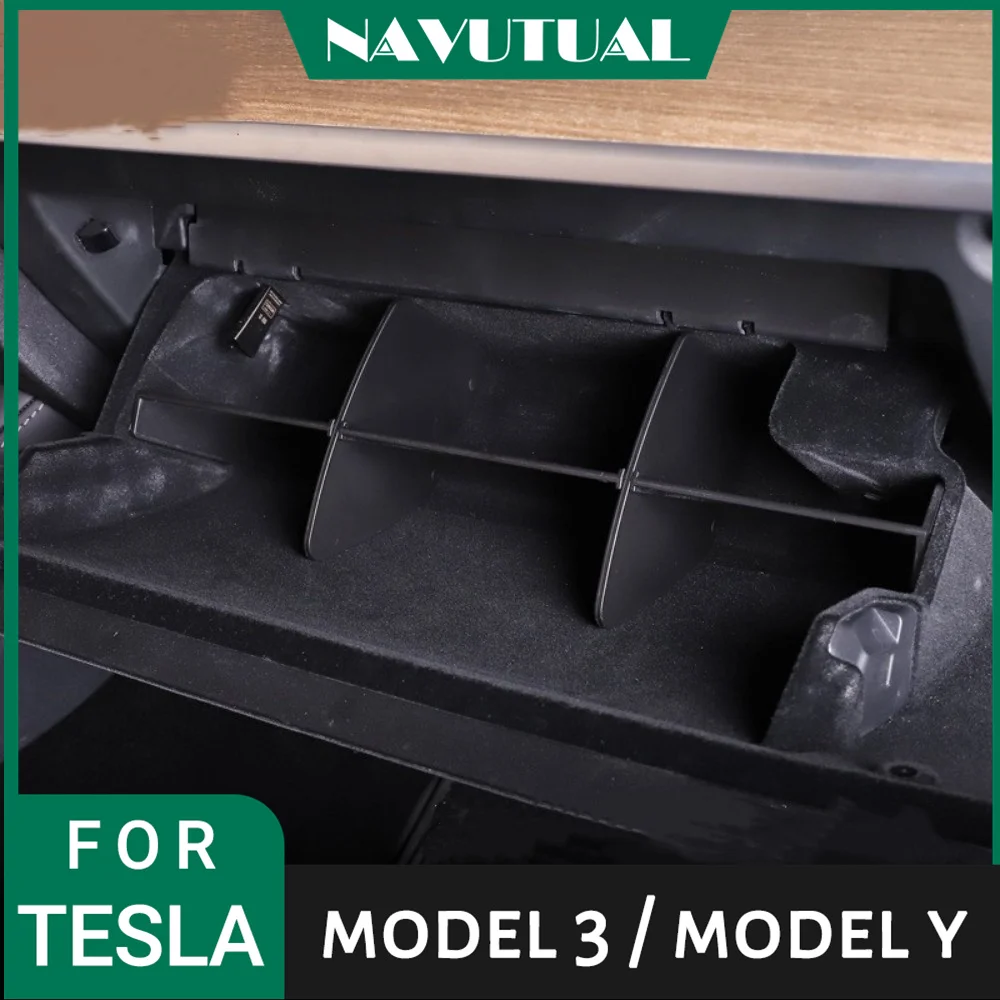 Glove Box Organizer Partition Plate For Tesla Model 3 Model Y 2016 - 2023 Center - $23.01