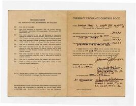 Currency Exchange Control Book 1945 - $27.72
