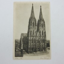 Postcard Cologne Germany Cathedral West Side Photo-engraving Antique UNPOSTED - £7.50 GBP