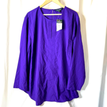 Nwt New Ralph Lauren Womens Purple Shirt Top Blouse Sz 3X Plus Size - £15.93 GBP