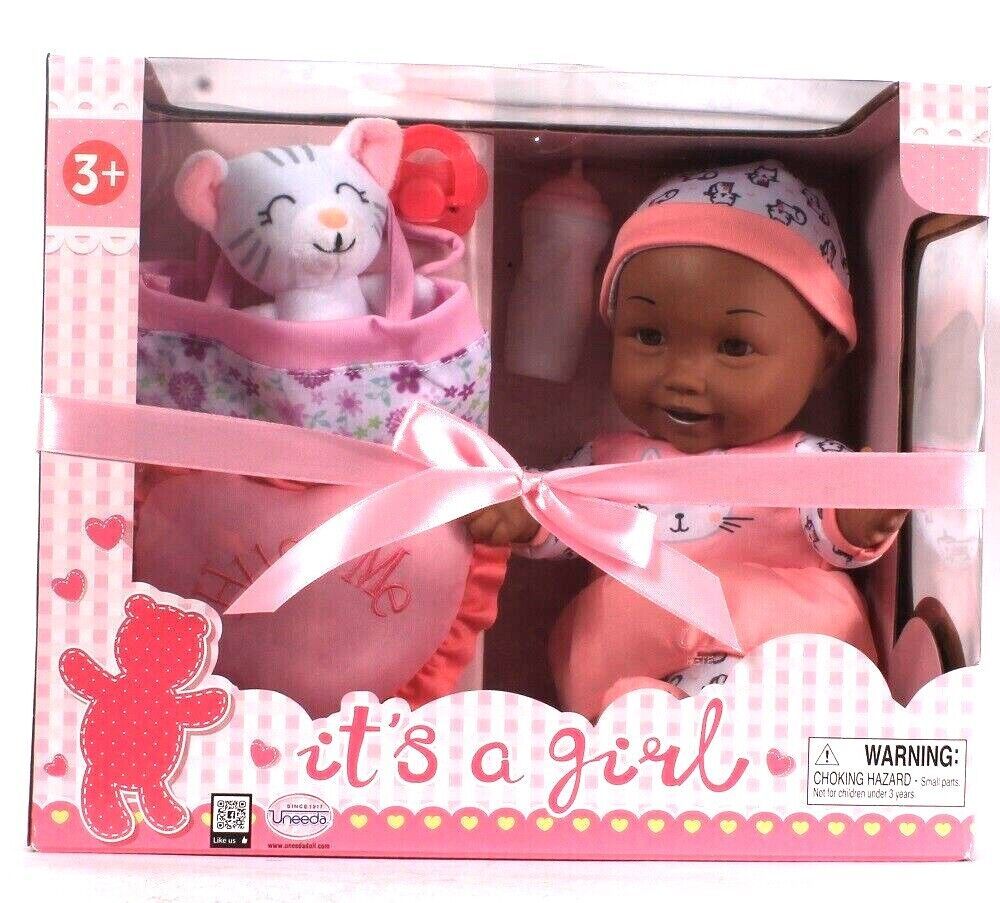 Uneeda It's A Girl 14" Baby Doll With Accessories Playset Age 3 & Up - $48.99