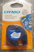 Dymo LetraTag WHITE Plastic Refill Tape Cartridges Dymo Letra Tag #91331 NEW - $12.86